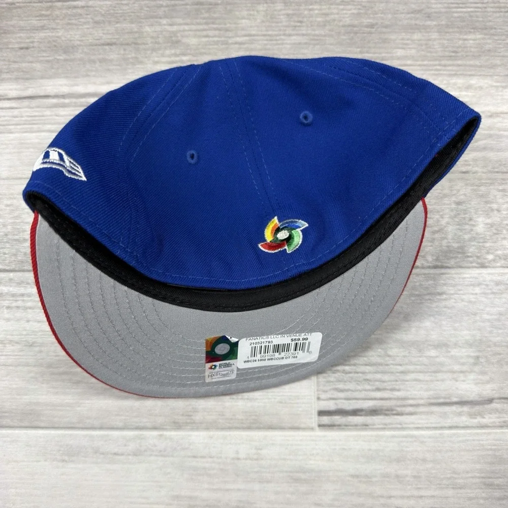 New Era 59Fifty Cuba 2026 World Baseball Classic WBC Fitted Hat Size 7 Blue/Red